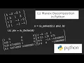 LU Decomposition in Python