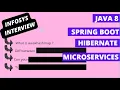infosys interview Java Spring Microservices real time 34
