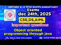 OOP Through Java R22 2-2 JNTUH Unit Wise Important Questions Java Exam Preparation