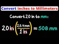 Convert Inches to Millimeters in to mm Dimensional Analysis Eat Pi