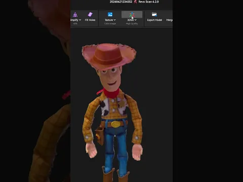 Escaneando a Woody con el Pop 4 #ToyStory #revopoint #pop4
