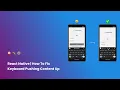 React Native How To Fix Keyboard Pushing Content Up
