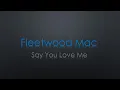 Download Lagu Fleetwood Mac Say That You Love Me Lyrics