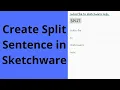 How to create a Split Sentence app in Sketchware