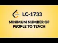 Leetcode 1733 Minimum Number of People to Teach Hindi Java