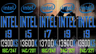 i9 12900KS vs i5 13600K vs i7 13700K vs i9 13900K vs i9 13900KS PC GAMES BENCHMARK TEST