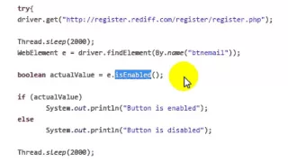 verify if button is disabled or enabled in Selenium