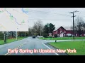 Suburb Driving in Early Spring Waterviliet Shake Road to Consaul Road Albany New York