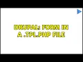 Drupal form in a tpl php file 2 Solutions