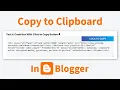 Text and Code Box With Click to Copy Button Copy to Clipboard in Blogger