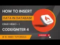 Insert Into Database Codeigniter 4 CRUD PART - 1