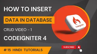 Insert Into Database Codeigniter 4 CRUD PART - 1
