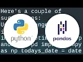 Creating an empty Pandas DataFrame and then filling it