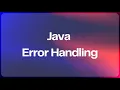 Java Error Handling