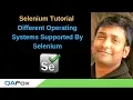 Different operating systems that are supported by Selenium - Introduction to Selenium