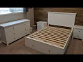 Living Spaces Larkin White Full Bed Set Dresser Night Stand