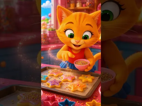GALLETAS DE AZÚCAR 🍪❤️ Dibujos Animados #shorts #animation #dance #cat