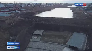 В посёлке Новоомский наконец завершили строительство дамбы