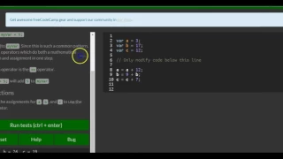 Compound Assignment With Augmented Addition freeCodeCamp Basic Javascript