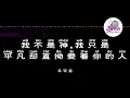 林宥嘉 《我不是神，我只是平凡却执拗爱着你的人》 Pinyin Lyrics 动态拼音歌词 4k