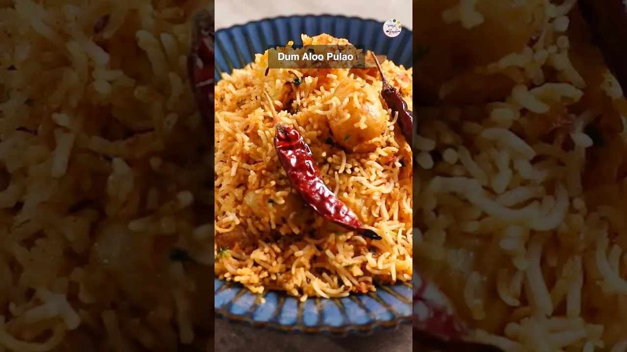 Dum Aloo Pulao Recipe        Veg Pulao Rice #shorts #pulao #ruchkarmejwani