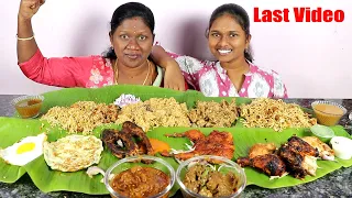 Full Non Veg Meals Romba nall Atchi Innaiku Oru Pudi Romba eating challenge in Tamil Foodies Divya
