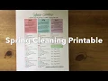 Spring Cleaning - Free Printable
