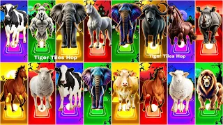 Funny Cow Funny Goat Funny Elephant Funny Horse Tiles Hop EDM Rush