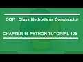 Class Method as a constructor Python tutorial 195