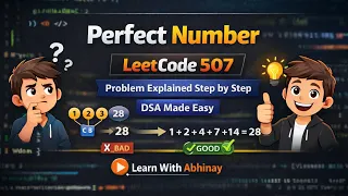 507 Perfect Number LeetCode Problem Explained Step by Step DSA Made Easy