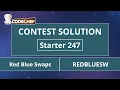 Red Blue Swaps REDBLUESW Starter 247 CodeChef Solution