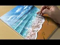 Easy Way to Paint a Beach Scene Acrylic Painting for Beginners