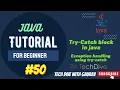 Exception Handling using Try-Catch in java Methods to print Exception Information Tutorial