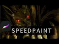 El Chupacabra on Procreate Speed Paint