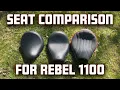 Rebel 1100 OEM VS Mustang VS Corbin seat Which Is better
