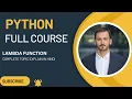 Lambda function and comprehension in Python Complete Python Course Data Science In Hindi Python