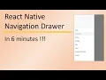 React-Native Navigation Drawer In 6 minutes