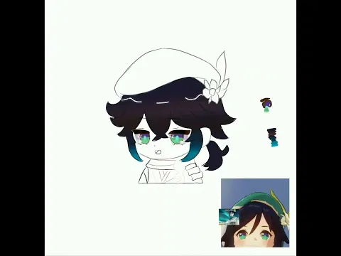 Kazuha + Venti(chibi) //Speedpaint//