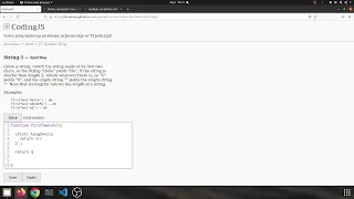String 1 firstTwo Javascript solution