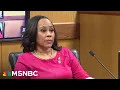 Here I am Fani Willis takes the stand in misconduct allegation hearing