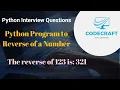 Python Program to Reverse of a Number - In Hindi