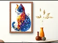 Transform Your Space with Stunning Floral Cat Watercolor Art - Perfect Boho Home Decor