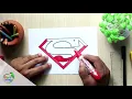 Easy Logo Drawing Superman Logo Step by Step Easy Drawing Tutorial for Beginners