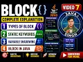 7 Java Block Complete Tutorial Static Block Instance Block Variable Shadowing