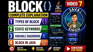 7 Java Block Complete Tutorial Static Block Instance Block Variable Shadowing