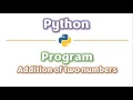 Python-Programs Find addition of two numbers Learners Region