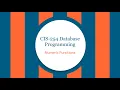 CIS-254 Numeric Functions