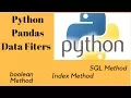 Python Pandas Filter Methods