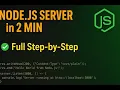 Create a Node js Server in Just 2 Minutes