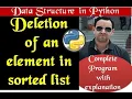 Delete an element from a linear list in python Program Operation in Data Structure